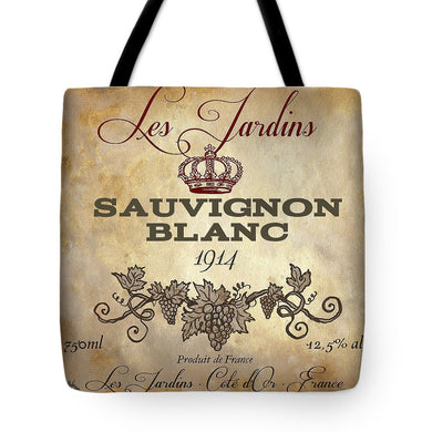 Wine Label Vi Tote Bag