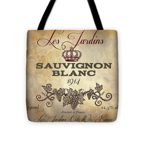 Wine Label Vi Tote Bag